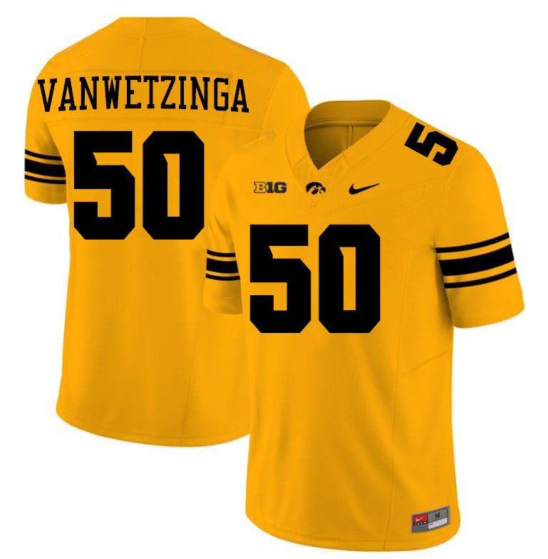 Joey VanWetzinga Iowa Jersey,University Of Iowa Hawkeyes Fotoball Uniforms,Jersey,Gears-Gold